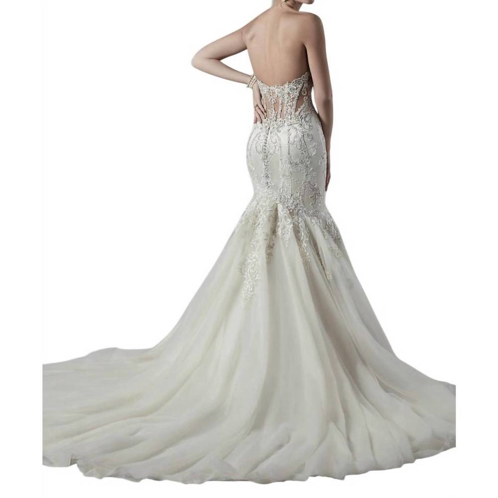 NEW MAGGIE SOTTERO darren wedding dress in oyster - Picture 2 of 6